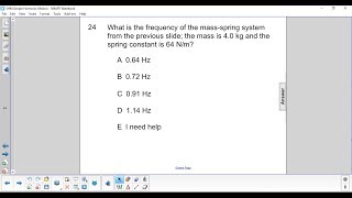 AP 1 Simple Harmonic Motion Question 24
