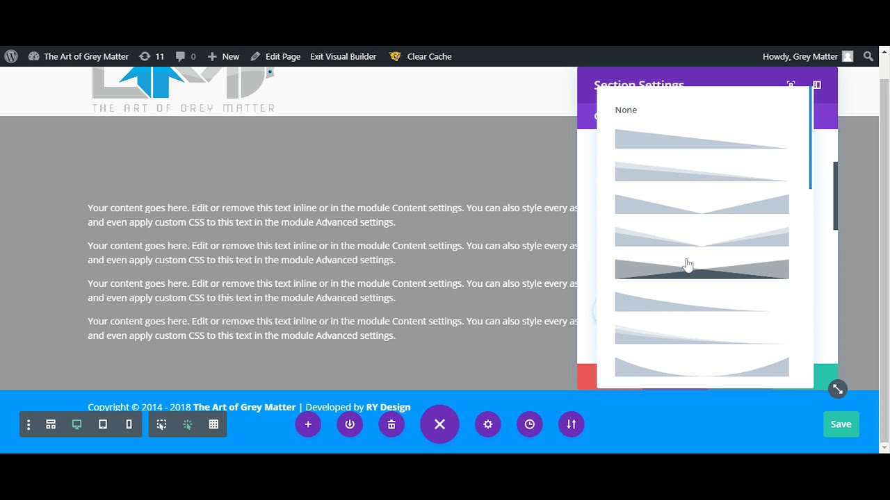 How to Change Divider color in Divi theme 3.18.1 - YouTube