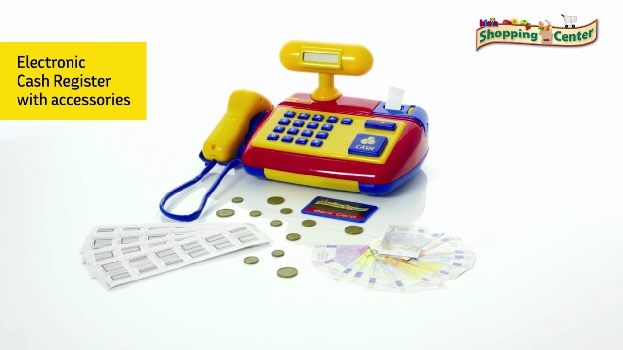Theo Klein Electronic Cash Register with Scanner (9330) YouTube
