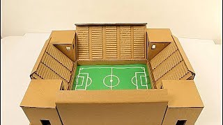 Cómo hacer un estadio de fútbol de cartón (cardboard soccer stadium) paso a paso