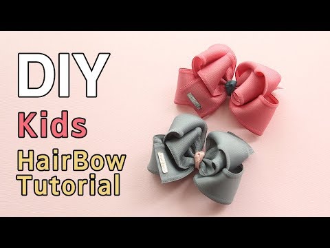 How to make a  Boutique Hair Bow/Kids Hair Clip Tutorial/ DIY Hairaccesory/리본핀 만들기