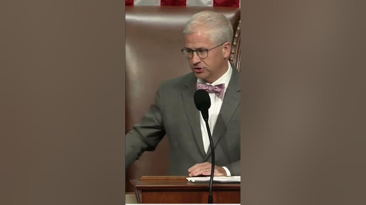 Acting speaker patrick mchenry slams the gavel to hard youtube