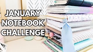 JANUARY NOTEBOOK CHALLENGE ✨ new year 2024 planners and notebooks