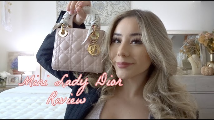 Mini Lady Dior Bag Lotus Pearlescent Cannage Lambskin