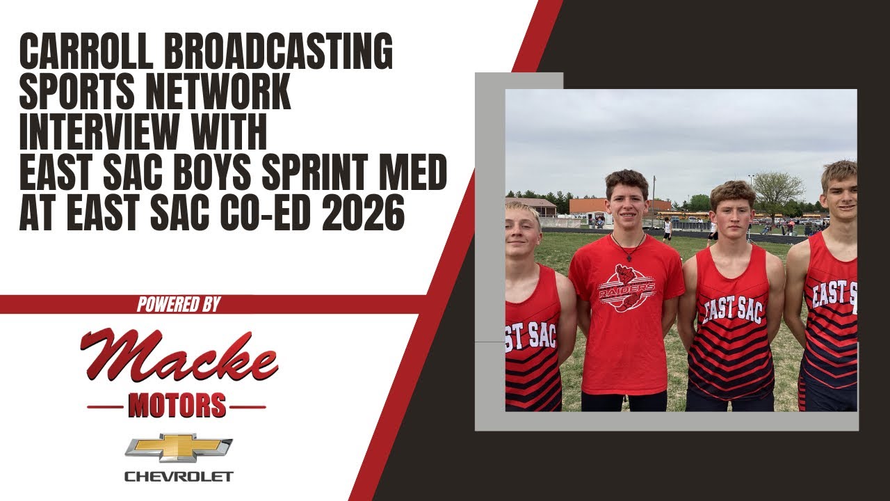 Carroll Broadcasting Sports Network interview with East Sac Sprint Medley at East Sac 2026
