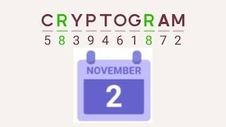 Cryptogram Daily Challenge November 2 2024 - Welcome To Monaco Answers