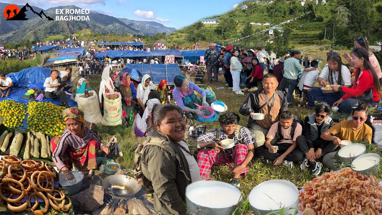 Eastern Nepali Village WARANGI MELA LETANG Organic System with Traditional Style Market in Hill Side