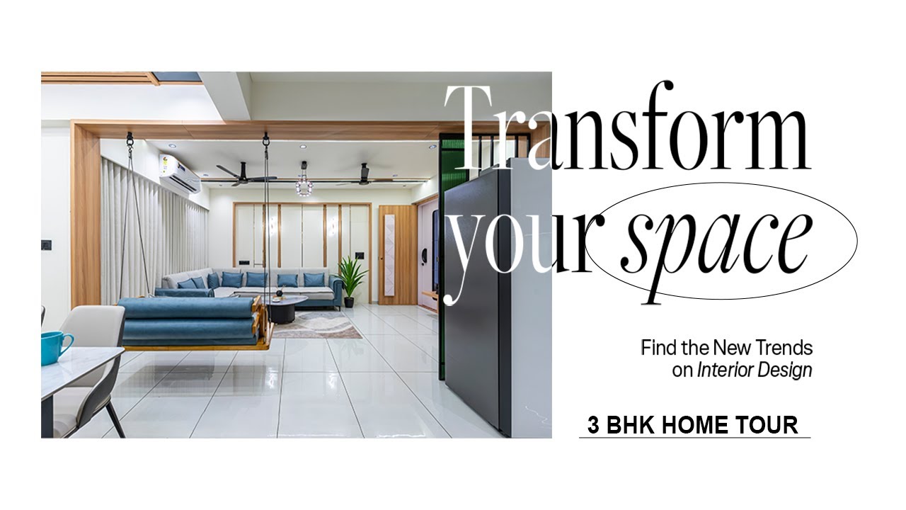 Experience Ultra Luxury | 3 BHK Flat Interior Design in Ahmedabad. 🏡