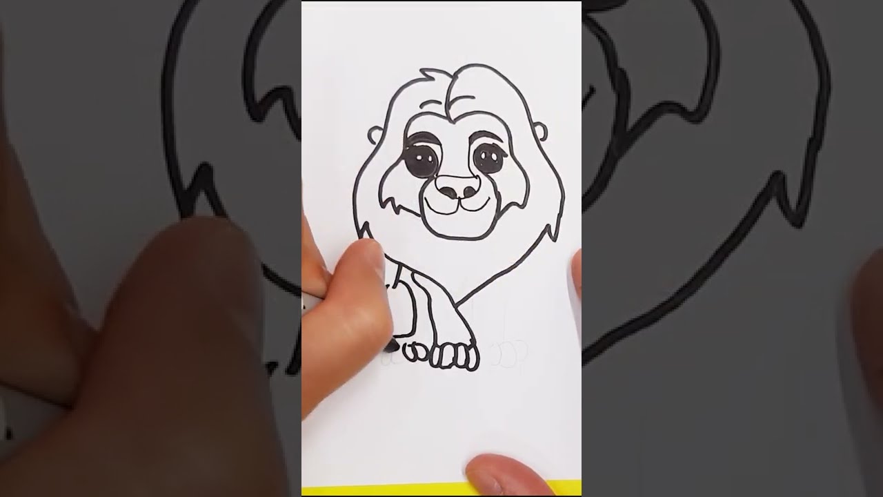 🟥 Drawings of ANIMALS ✓ How to Draw Lion of the jungle Carnivorous animals  / Cat Color - YouTube
