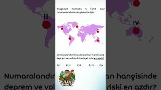Dünya'da Deprem ve Volkanik Alanların Dağılışı Sorusu TYT Coğrafyasının Banko Sorusu #shorts