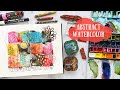 Abstract Watercolor Art Journal Page & Color Swatch Book