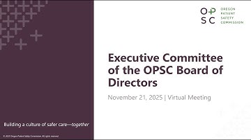 21 november 2025 - Vergadering van het uitvoerend comité van de OPSC-raad