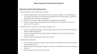 Information Measuring and Predicting Public Opinion Guide