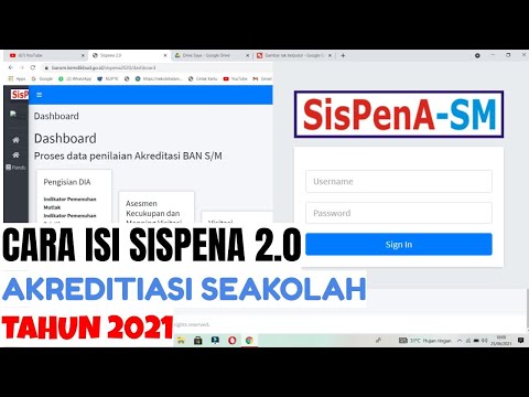 Cara Isi SISPENA 2.0  tahun 2021 (  Akreditasi Sekolah )