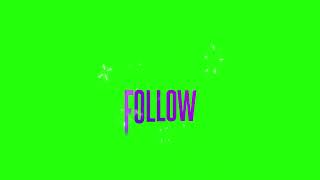 Animated FOLLOW Button Green Screen Overlay for Social Media