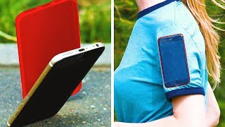 BRILLIANT PHONE LIFE HACKS || DIY Phone Cases And Holders From Recycled Materials 8