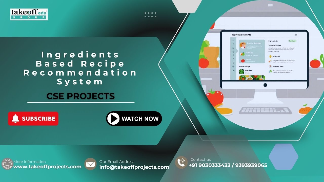 Ingredients based Recipe Recommendation system | Smart Cooking with Machine Learning | CSE 2025