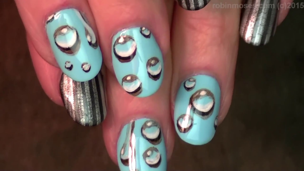 3D Water Splash Droplet Nails - Water Splatter Nail Art Tutorial Summer  Nails - YouTube