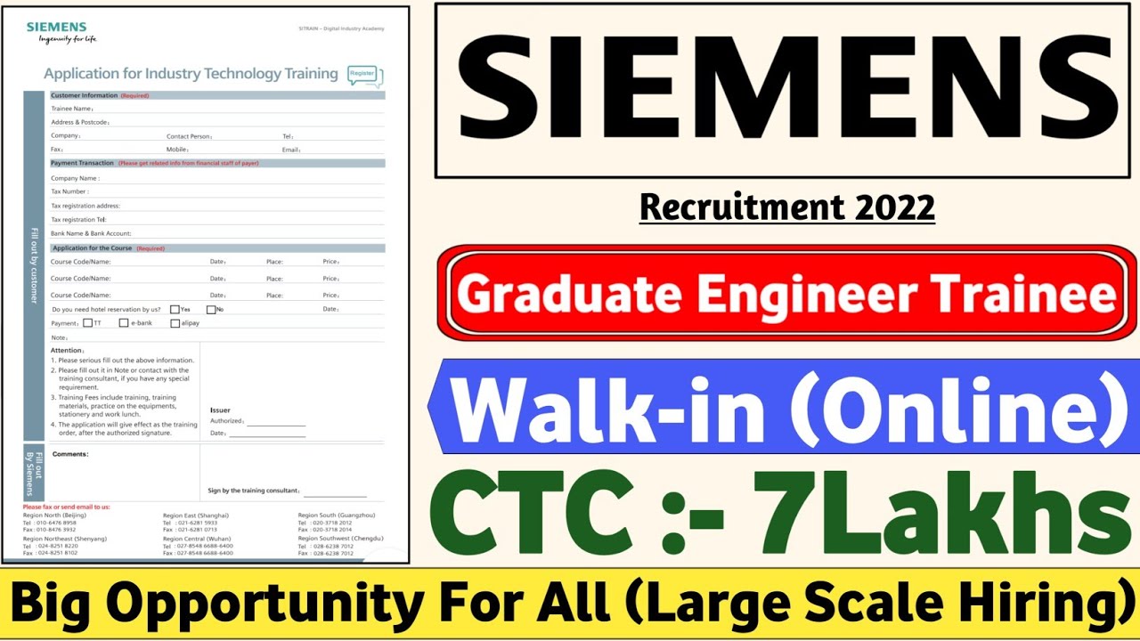 Siemens Power Jobs 2022 Fresher All India Permanent Job CTC