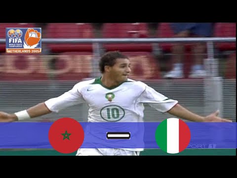 روعة و تالق و إبداع أشبال الأطلس في ملخص مباراة المغرب و إيطاليا كاس العالم للشباب 2005