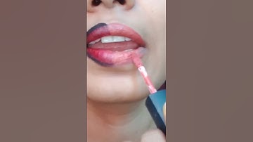 Red ombre lip & nude lipstick hack short tutorial 🤩🔥#subscribe#shorts#ytshort#yt#viral video#
