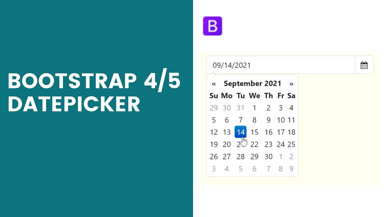 How to add Datepicker in Bootstrap 20 and 20   YouTube