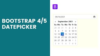 How to add Datepicker in Bootstrap 4 and 5