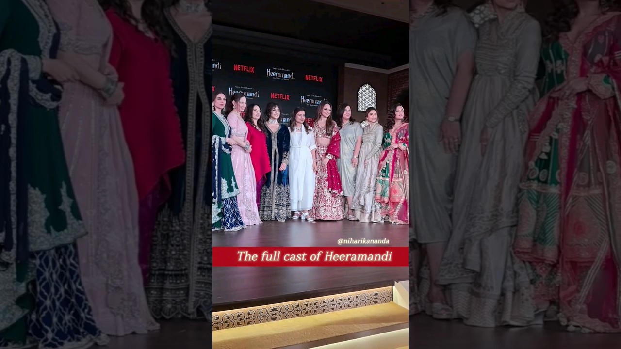 The full and magnificent cast of Heeramandi 