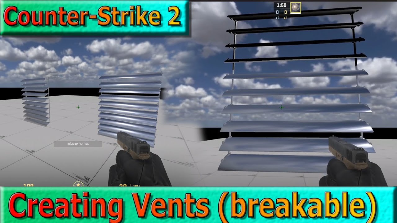 Разрушаемые вентиляционные шахты, как у ядерного удара в Hammer в Counter-Strike 2.