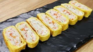 Download 크래미 계란말이 Rolled Omelet With Crab Sticks Video MP3 크래미 계란말이 Rolled Omelet With Crab Sticks