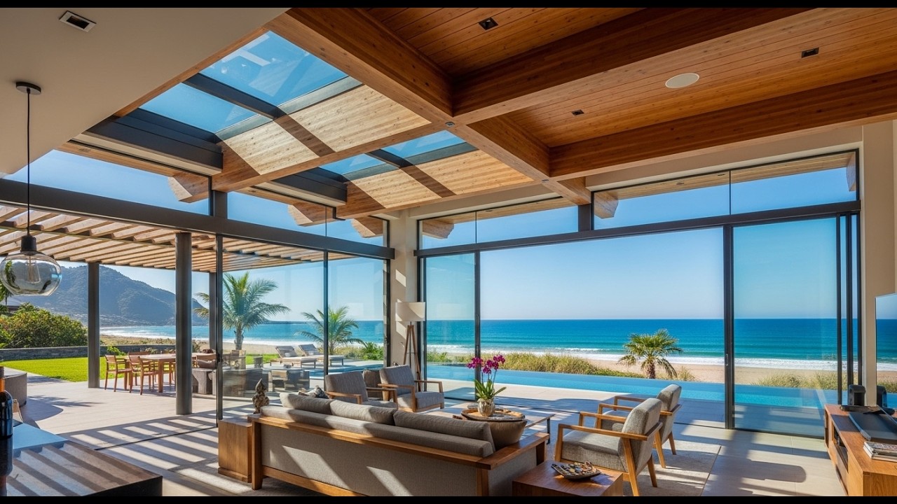 Inside a Stunning Luxury Beach House with Panoramic Ocean Views (4K ...