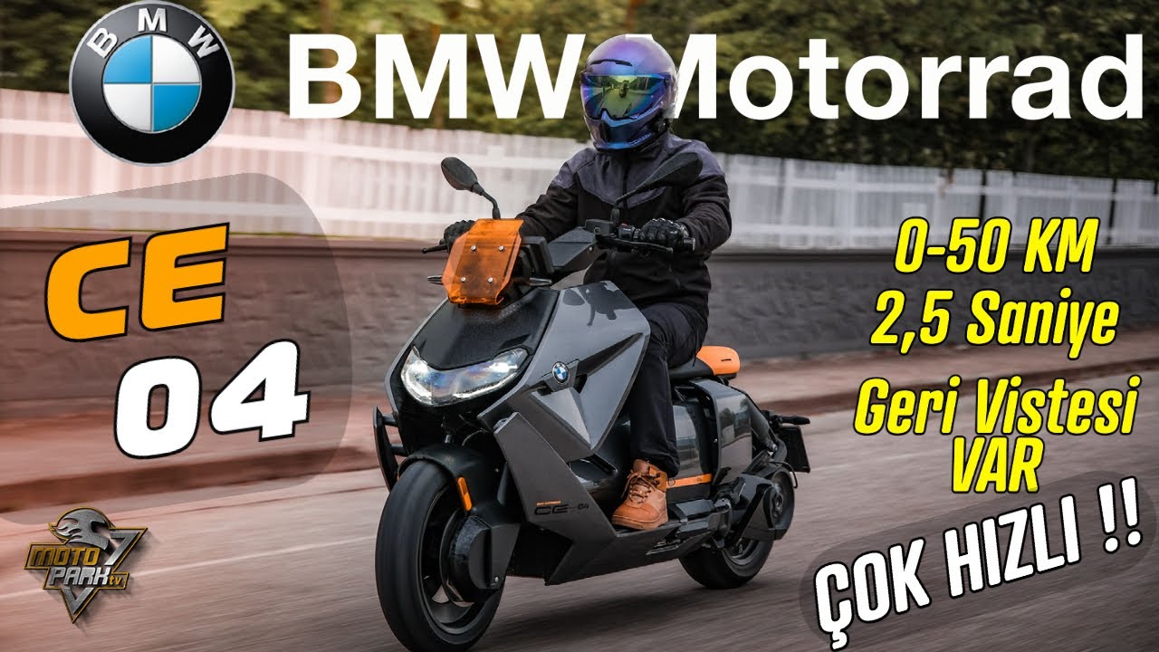 0-50 KM SADECE 2,5 SANİYE -- GERİ VİTESİ BİLE VAR !! / BMW CE 04 ELEKTRİKLİ FÜZE /