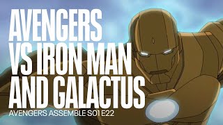The Avengers versus Galactus and his herald, Iron Man | Avengers Assemble