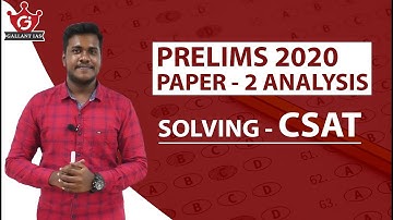 Prelims 2020 | Paper - 2 Analysis | CSAT Part - 1