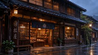 Rainy Japanese Merchant House 🌧️ | Sleep & Relaxation | Soft Piano Ver. | 3 Hours | 雨の古い商家 screenshot 1