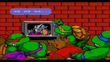 (SNES) Teenage Mutant Ninja Turtles IV: Turtles in Time - Intro Cutscene