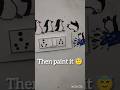 easy switch board painting 🐧🩵/cute penguin painting #painting #crafts #paintingtutorial #cute