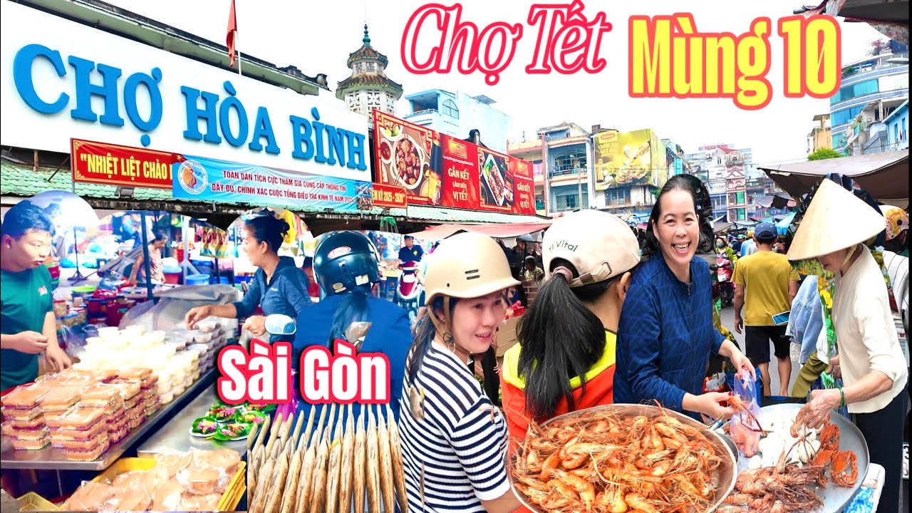 Bất Ngờ Mưa Lớn Chợ Hoà Bình Ngày Vía Thần Tài  Mùng 10 Xếp Hàng Dài Chờ Mua Heo Quay 