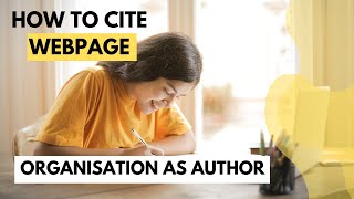 How To Cite and Reference a Webpage - Harvard style