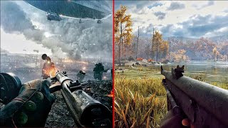 Battlefield 1 Vs Battlefield 5  No HUD Immersion comparison