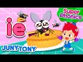Super phonics  ie song  flies on a pie   phonics song for kids  junytony