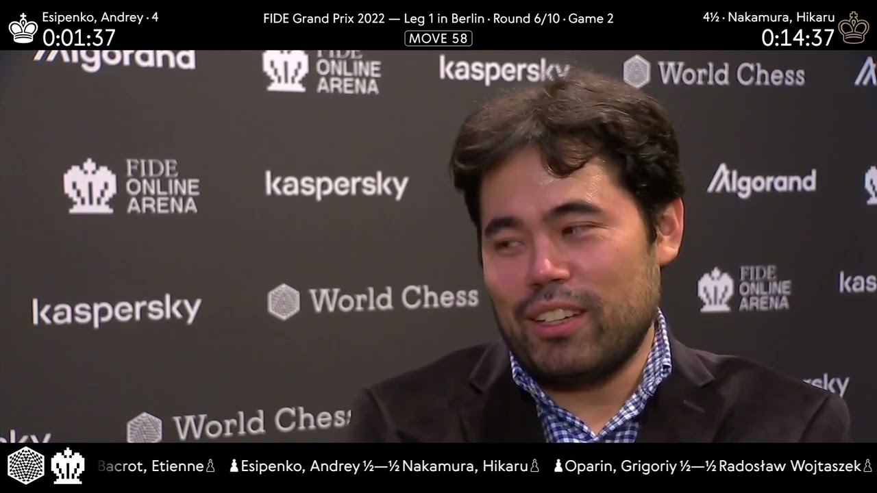 Grand Prix da FIDE 2022 - Semifinais: Vitórias brilhantes para Aronian e  Nakamura 