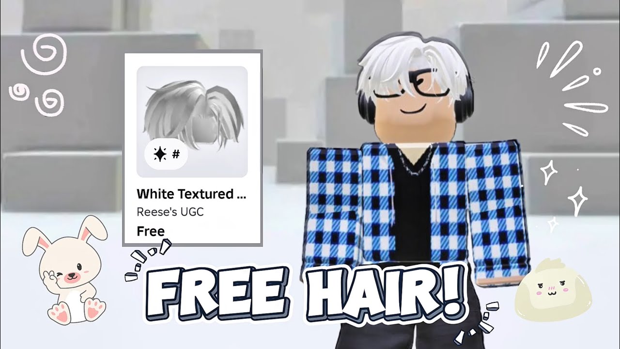 New *FREE* Roblox Hair for Boys! How to get the White Textured Side ...