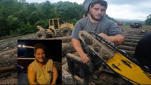 Loading logs with a 529 cat knuckle boom and hauling them to the Amish sawmill with a Mack Ch613