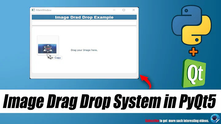 How to make image drag drop system in pyqt5 | CID Python Gui Tutorials