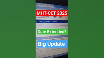 MHT-CET REGISTRATION DATE EXTENDED? Big Update from MHT-CET #mhtcet2025