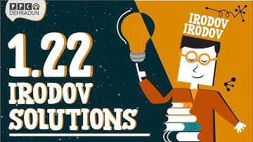 [1.22]- Problems in general Physics by I E Irodov: Solution by Saket Sir