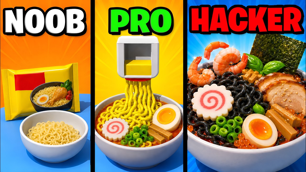 LES MEILLEURES NOUILLES NOODLES DE NOOB À HACKER !! (Noodle Master)
