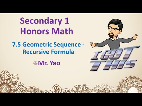 S1H-7.5 Geometric Sequence Recursive Formula
