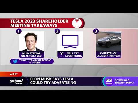 Elon musk promises cybertruck deliveries by the end of 2023 at tesla shareholders meeting